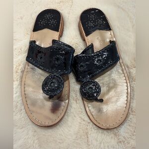 Jack Rogers Navajo Sandal Black Size 8